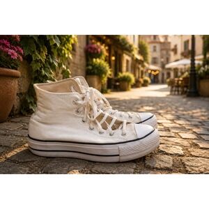 Converse Chuck Taylor All Star Lift Platform High Top White Sneaker 560846F 8.5W